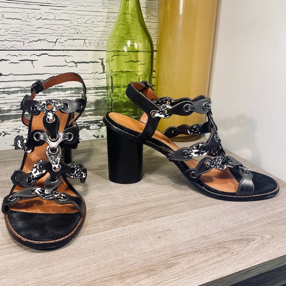 Coach Mid Heel Sandal w/Coach Link - Picture 3 of 15